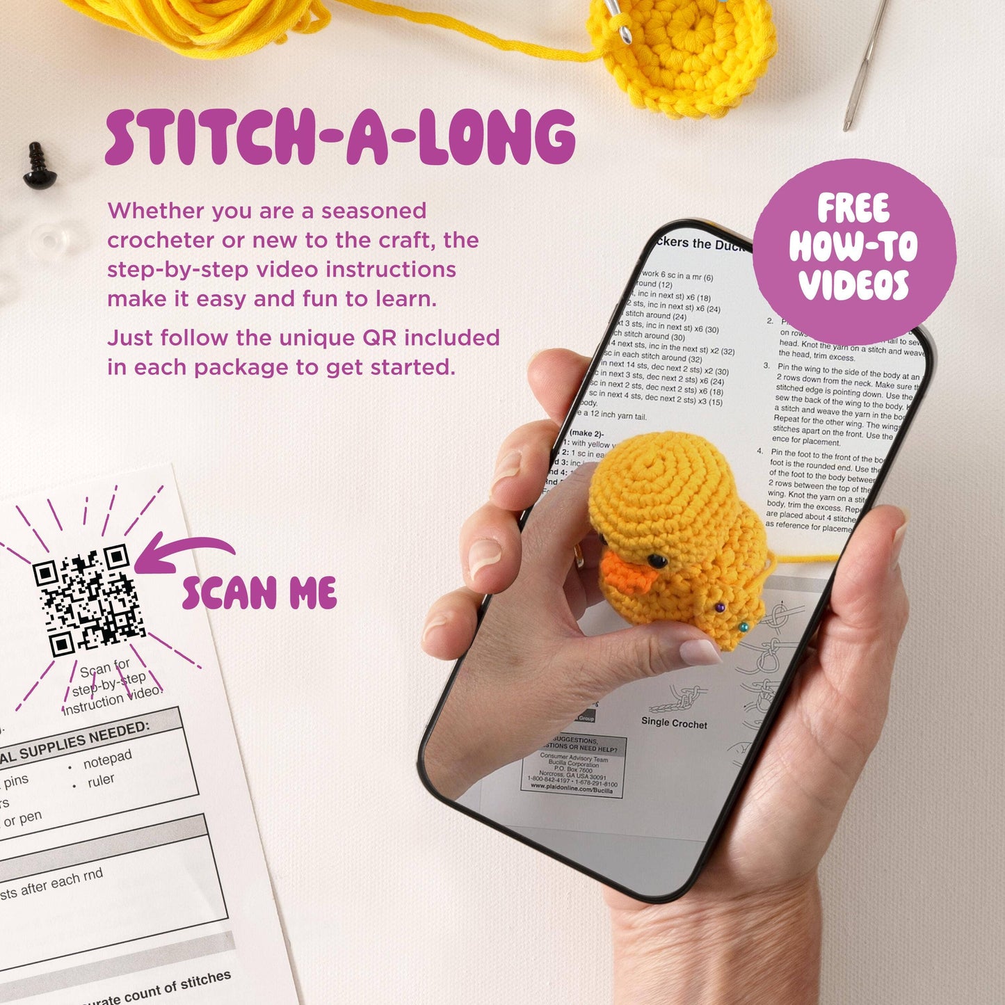 Bucilla ® Amigurumi Crochet Kit – Sally the Strawberry 3”