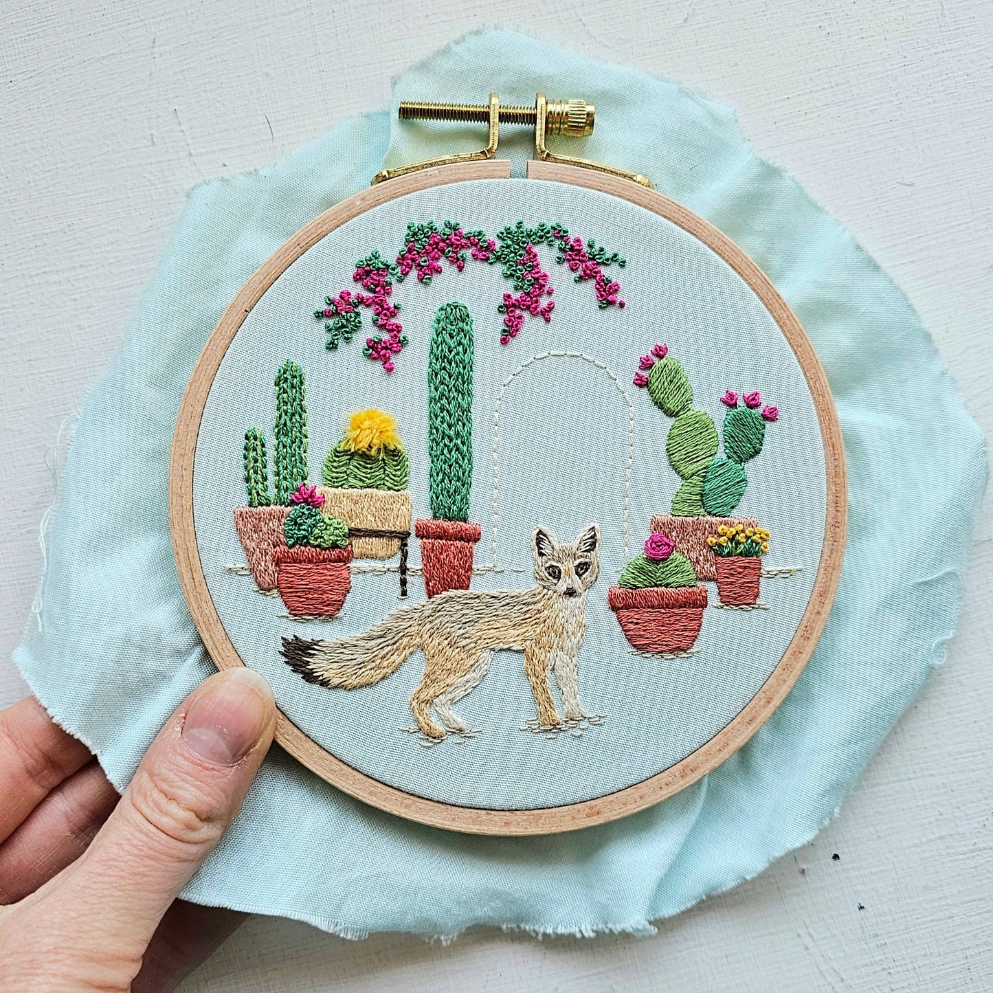 Jessica Long Desert Fox Hand Embroidery Kit