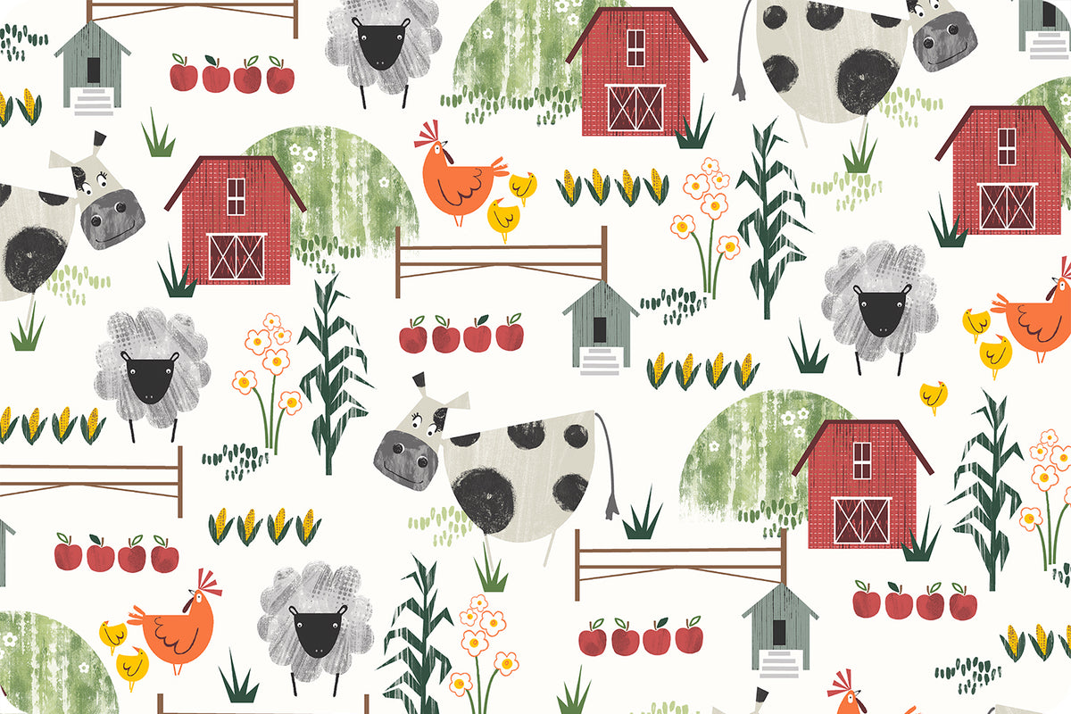 Shannon Fabrics - Farm Fresh Digital Cuddle - 58"/60" - dcfarmfreshmulti