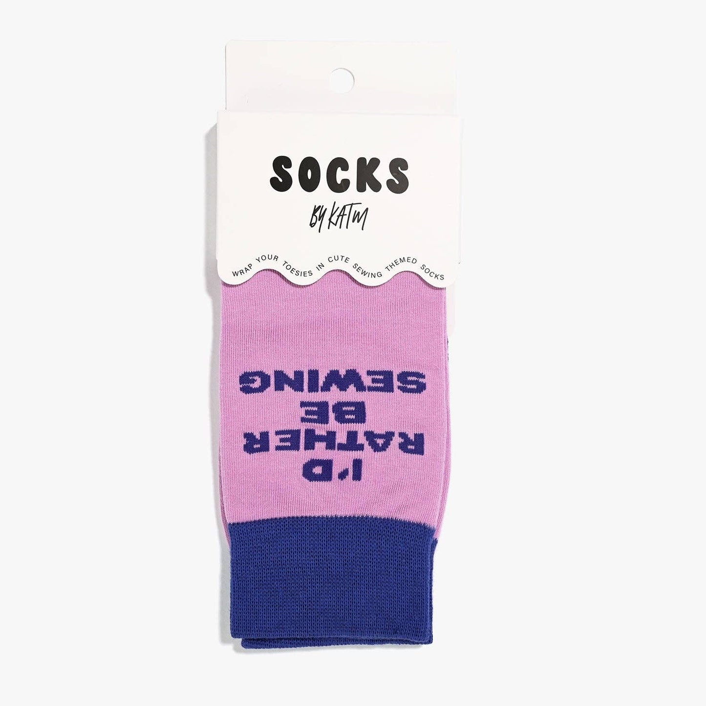 Kylie and the Machine - I'd Rather Be Sewing Socks (Purple/Blue) - 1 Pair