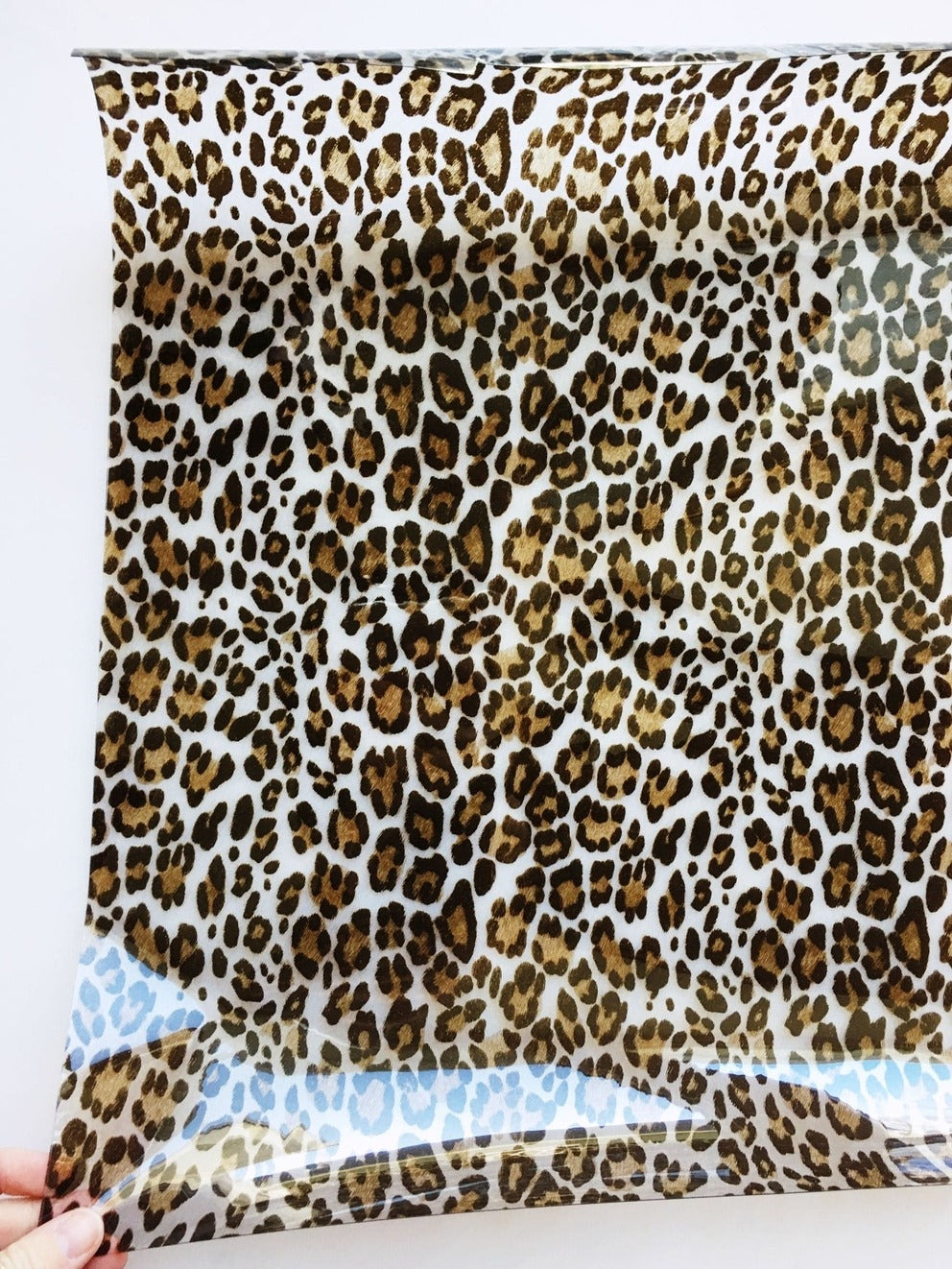 Sew Hungry Hippie - Clear Leopard Vinyl - 18" x 54" Precut