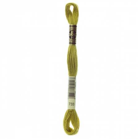 DMC Six Strand Embroidery Floss - 732 - 733 - 734 - 738 - 739