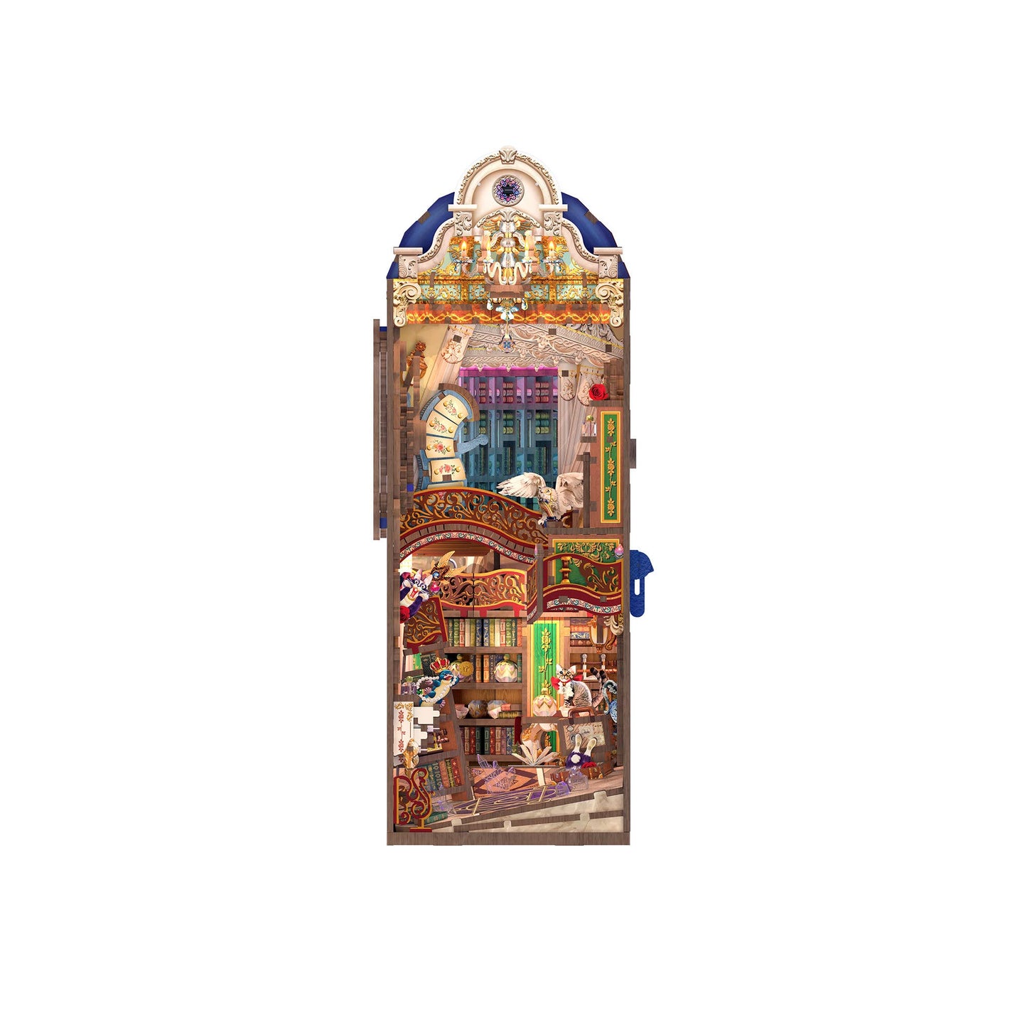 Hands Craft DIY Book Nook Kit: Magical Library And Dust Cover