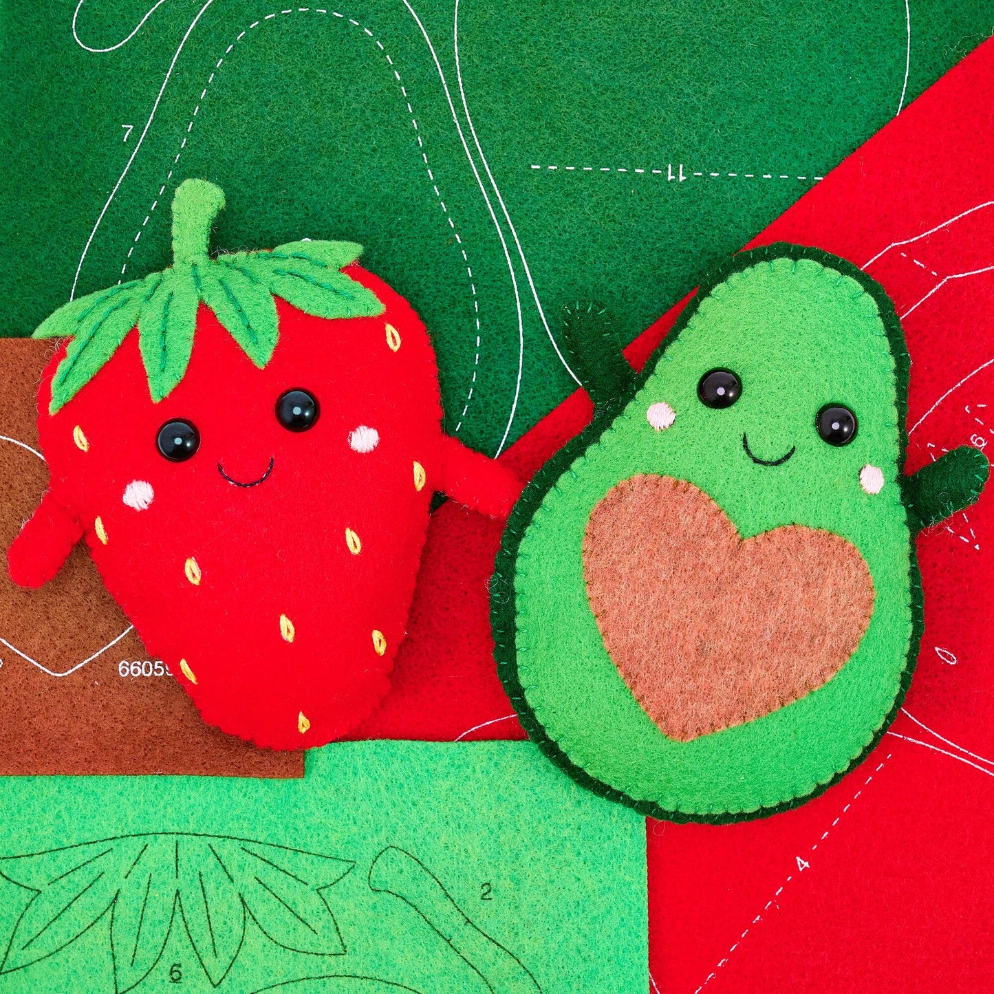 Bucilla ® Felties Kit - Super Foods Strawberry & Avocado