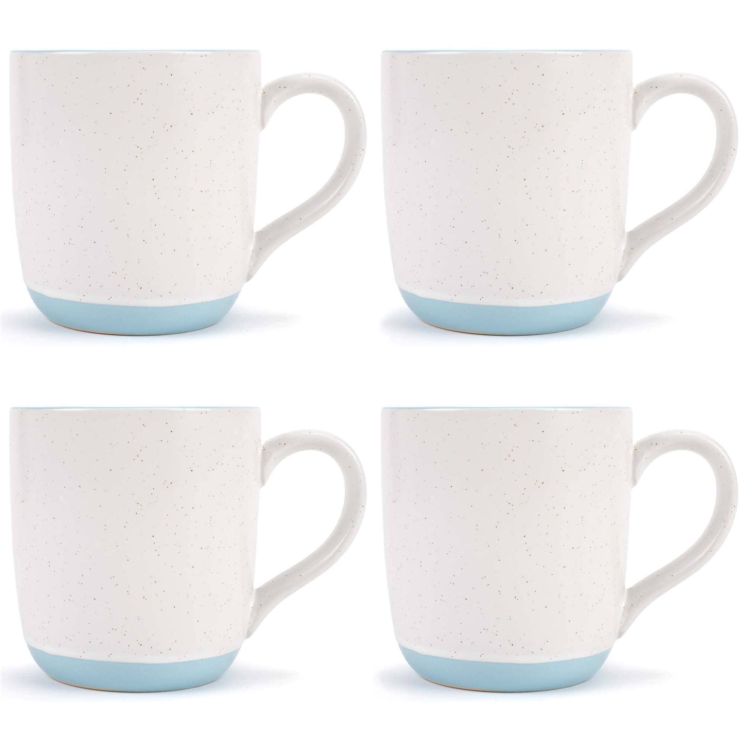 Speckled Mugs 4-Pack White and Light-Blue PRICE IS PER MUG