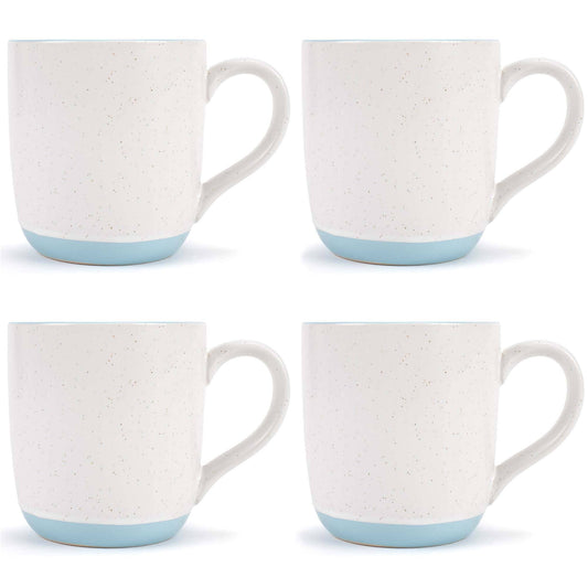Speckled Mugs 4-Pack White and Light-Blue PRICE IS PER MUG