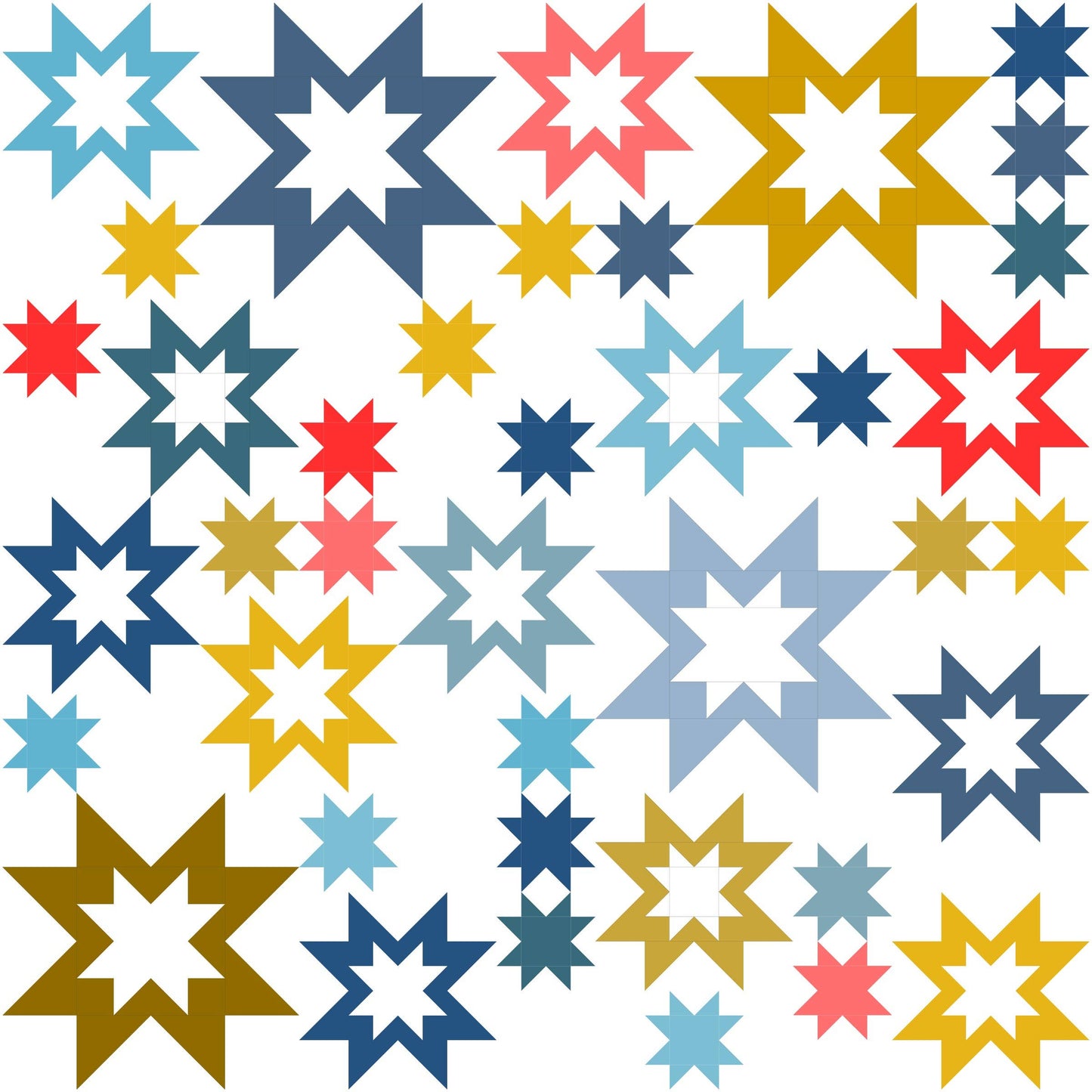 Star Splatter Quilt Pattern By QuiltCakes