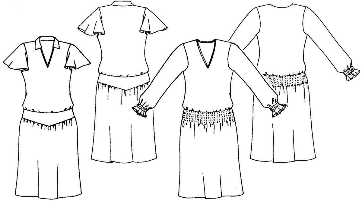 1927 Tea Frock Pattern By Folkwear