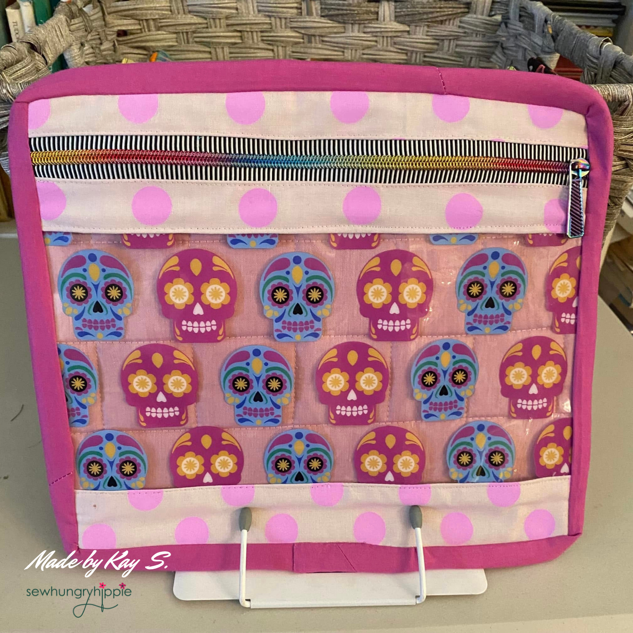 Sew Hungry Hippie Sugar Skulls Clear TPU Vinyl - Pre-Cut 18” x 56” Roll