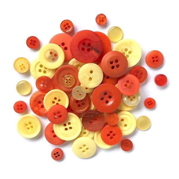 Buttons Galore and More Craft & Sewing Buttons - Haberdashery - Yellow/Orange