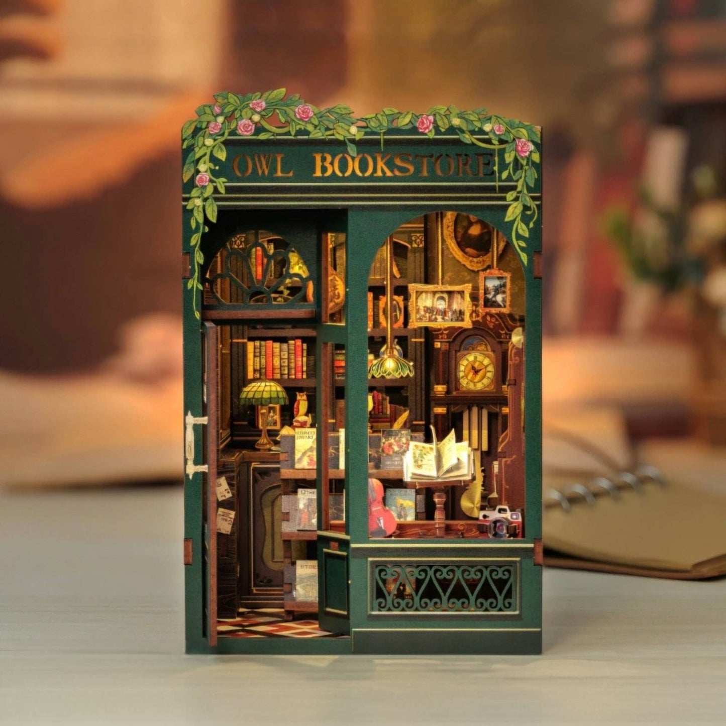 Hands Craft DIY Book Nook Kit: Owl Bookstore