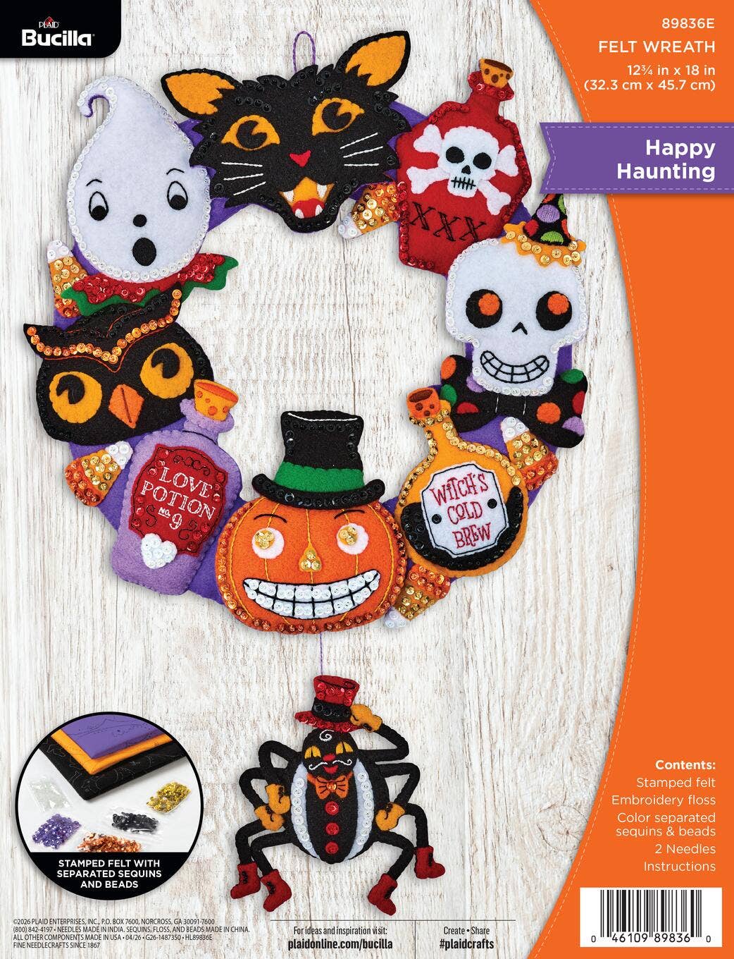 Bucilla - Happy Haunting Wreath Halloween Felt Kit