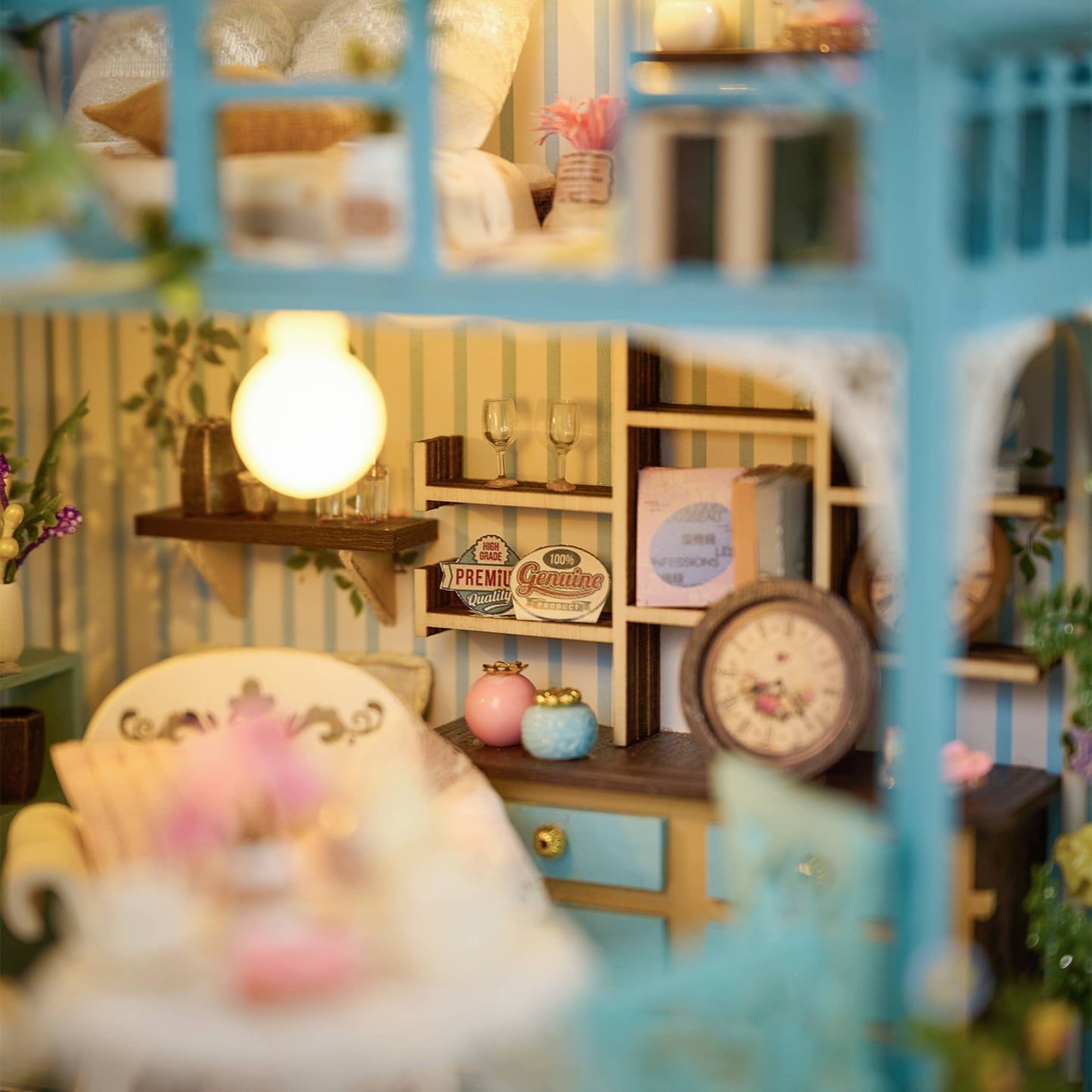 Hands Craft DIY Miniature House Kit: Tea Loft Cottage
