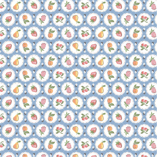 PREORDER - Poppie Cotton - Homegrown Preserves - Fruit Plate Blue - HG26810 - Ships September 2026