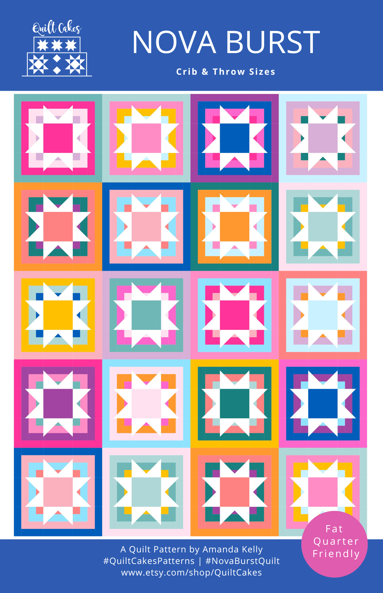 Nova Burst Quilt Pattern By QuiltCakes