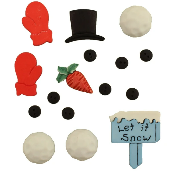 Snowman Parts - Buttons Galore and More Craft & Sewing Buttons
