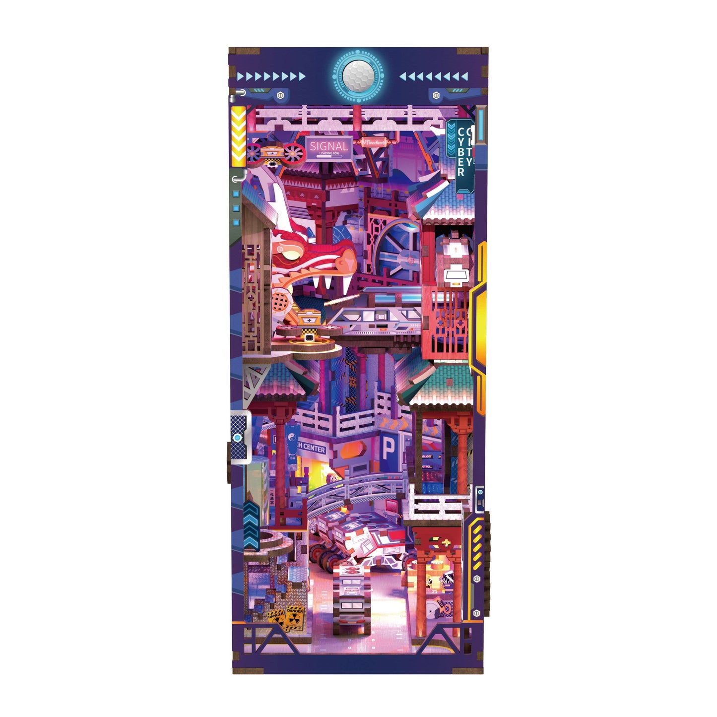Hands Craft DIY Book Nook Kit: Cyber City And Dust Cover