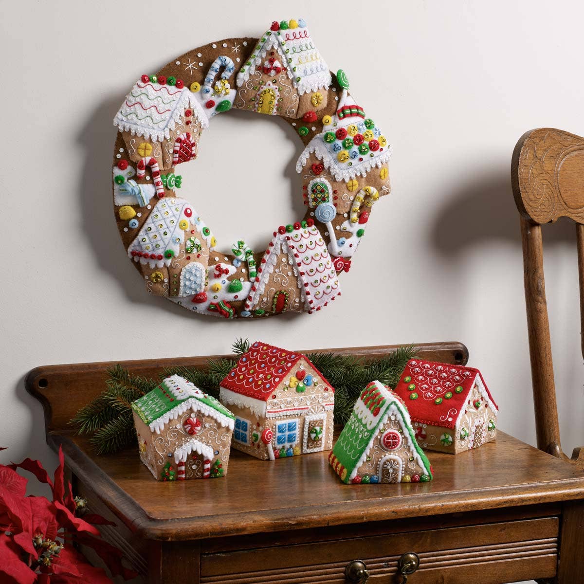 Bucilla ® Seasonal Felt Home Decor - Gingerbread 3D Houses