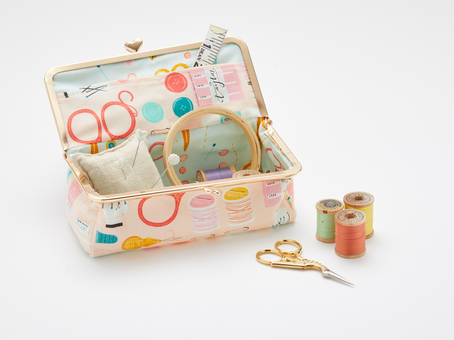 Heart Clasp Sewing Box Kit By Zakka Workshop