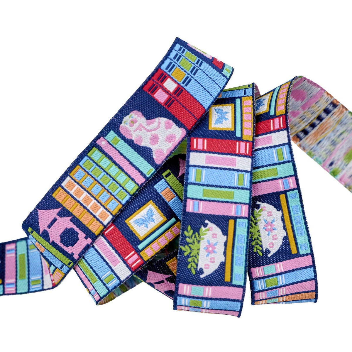 Renaissance Ribbons - Market Days - Bookshelf Treasures - 7/8" width - by Stacy Peterson - By The Yard