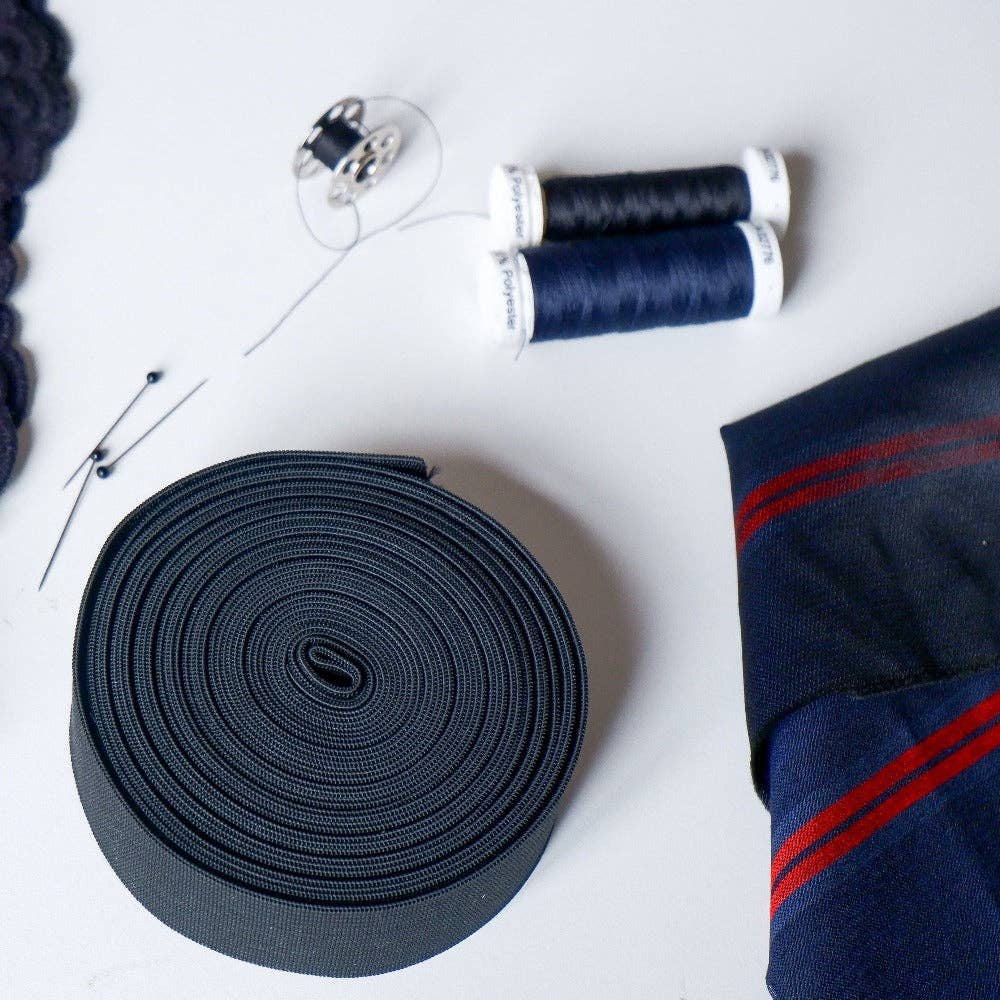 Madam Sew Fantastic Elastic - 5 Yards - Available in Two Colors - Choice of Black or White!