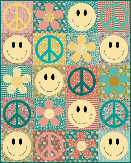 Groovy Quilt Pattern By Snapdragon Quilting - Freezer Paper Templates Sold Separately!