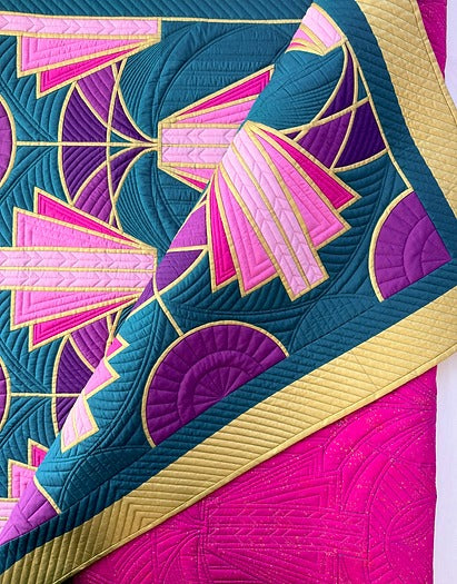 Lunar Luxe Quilt Pattern By Snapdragon Quilting - Freezer Paper Templates Sold Separately!