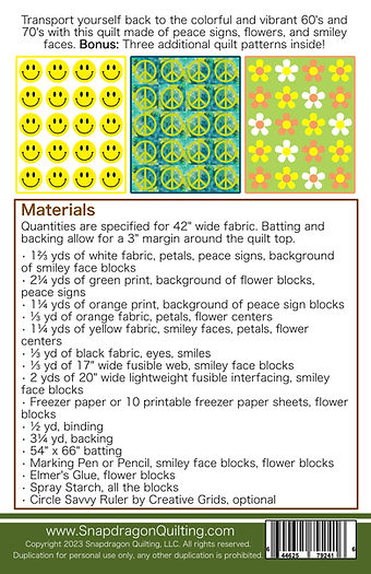 Groovy Quilt Pattern By Snapdragon Quilting - Freezer Paper Templates Sold Separately!