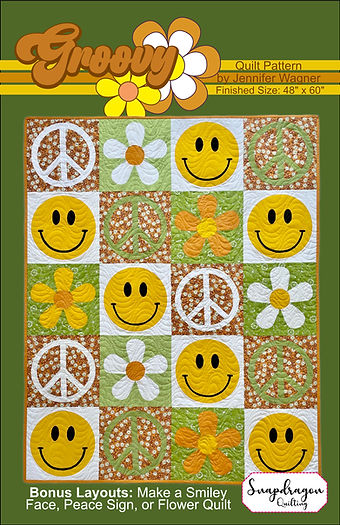 Groovy Quilt Pattern By Snapdragon Quilting - Freezer Paper Templates Sold Separately!