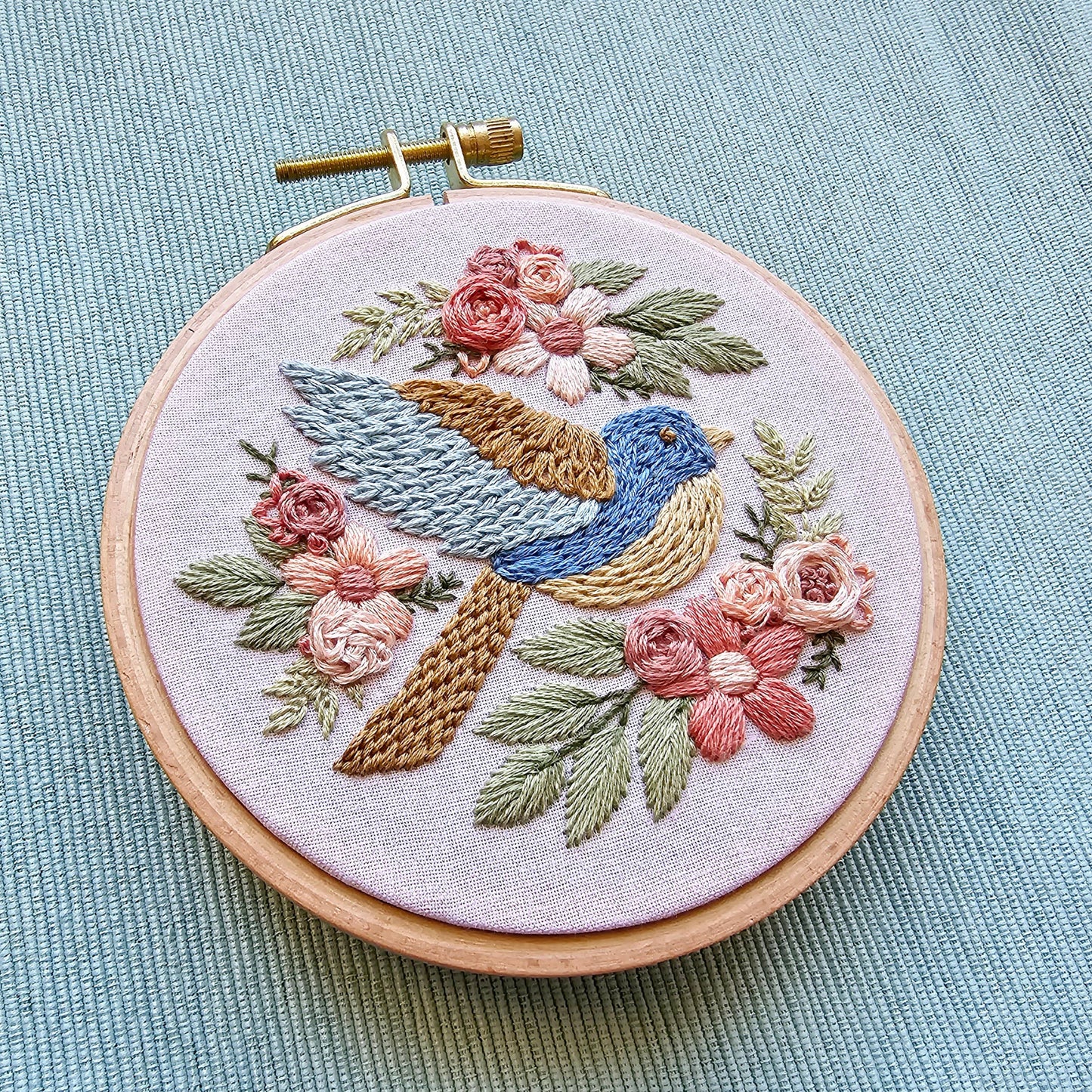 Bluebird Sampler Beginner Hand Embroidery Kit By Jessica Long
