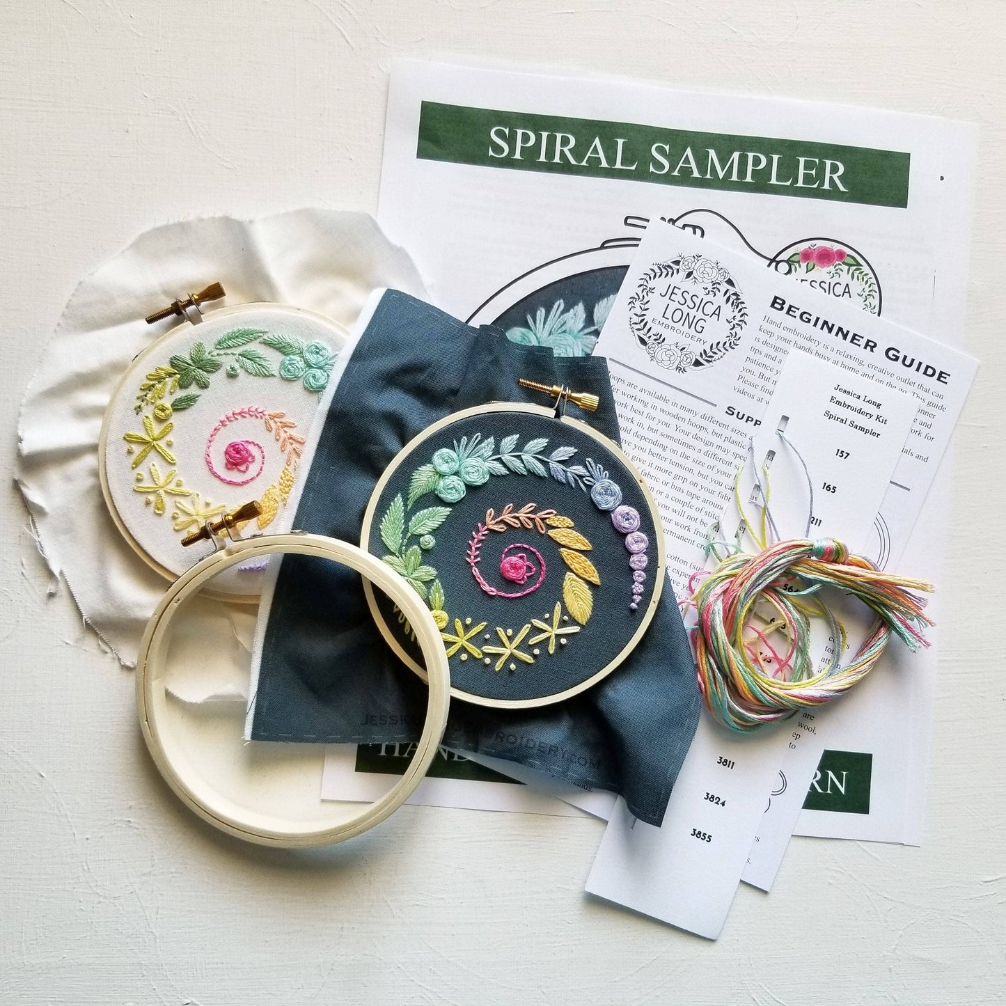 Jessica Long - Spiral Sampler Beginner Embroidery Kit