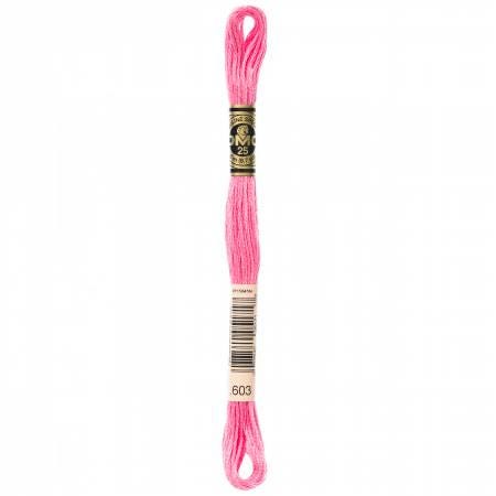 DMC Six Strand Embroidery Floss - 600 - 601 - 602 - 603 - 604 - 605 - 606 - 608