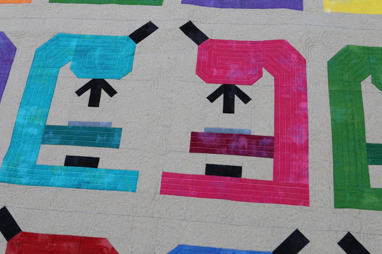 Microscope Mania Quilt Pattern By Flying Parrot