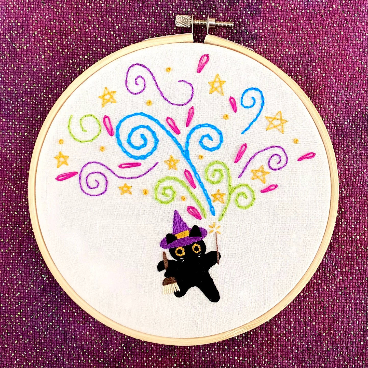 Stitches By Tiff The Meowgician Magic Cat Embroidery Kit