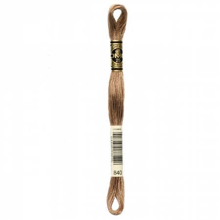 DMC Six Strand Embroidery Floss - 838 - 839 - 840 - 841 - 842 - 844 - 869 - 890