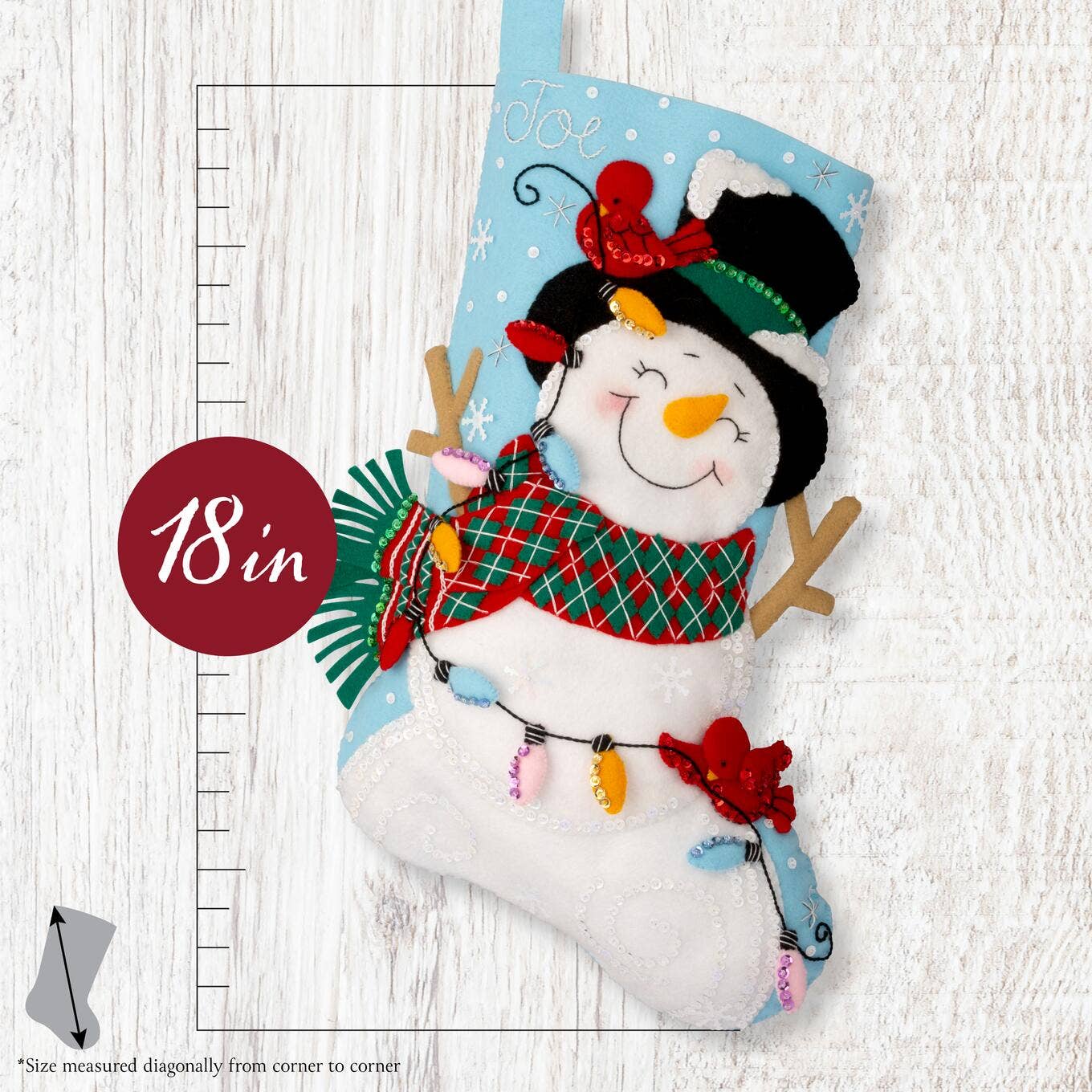 Bucilla® Seasonal Felt Stocking Kit - Frosty and Bright Snowman