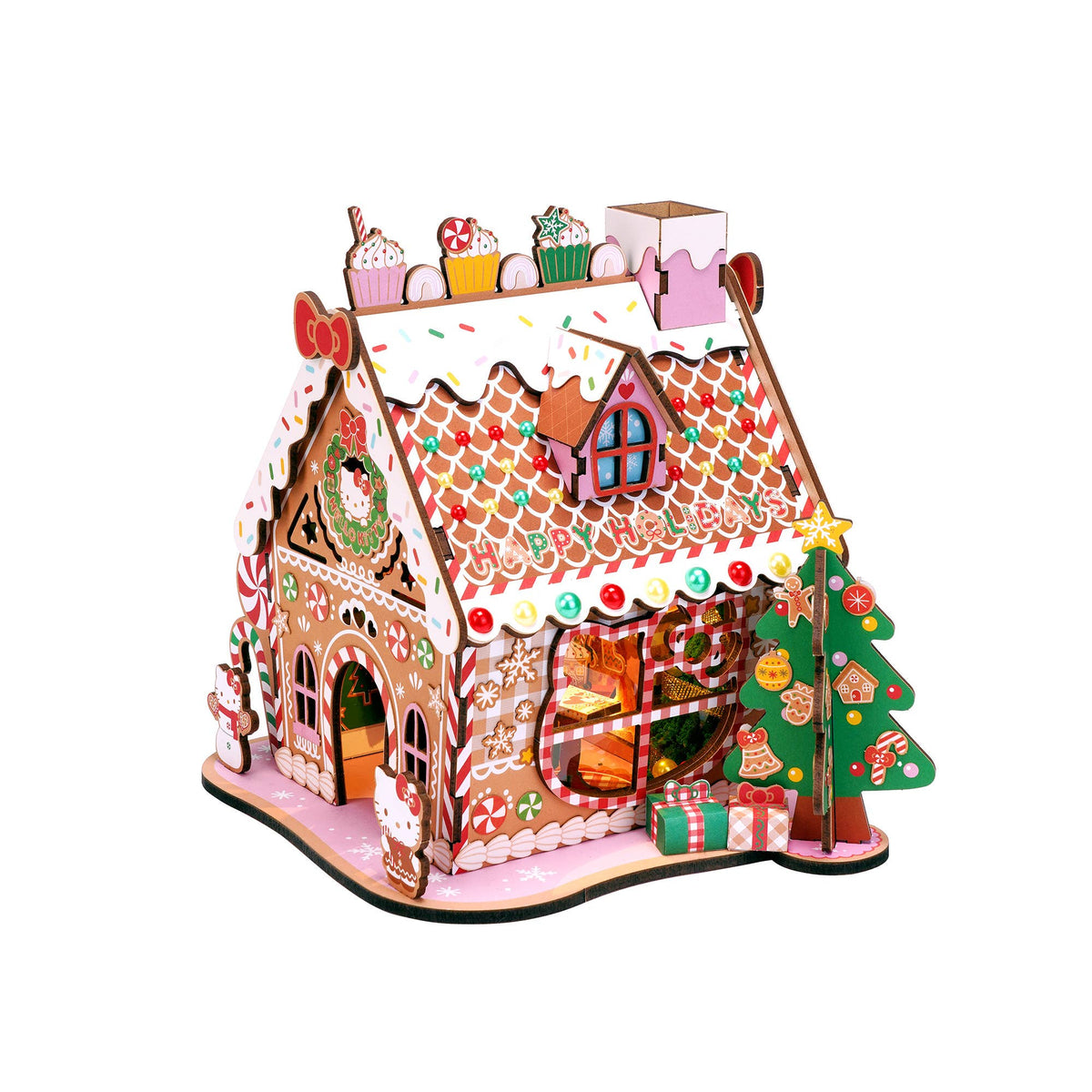 Hands Craft Hello Kitty® Gingerbread House - DIY Miniature House Kit