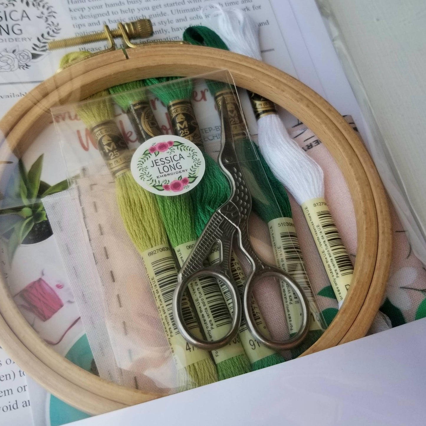 Jessica Long Classic Stork Hand Embroidery Scissors