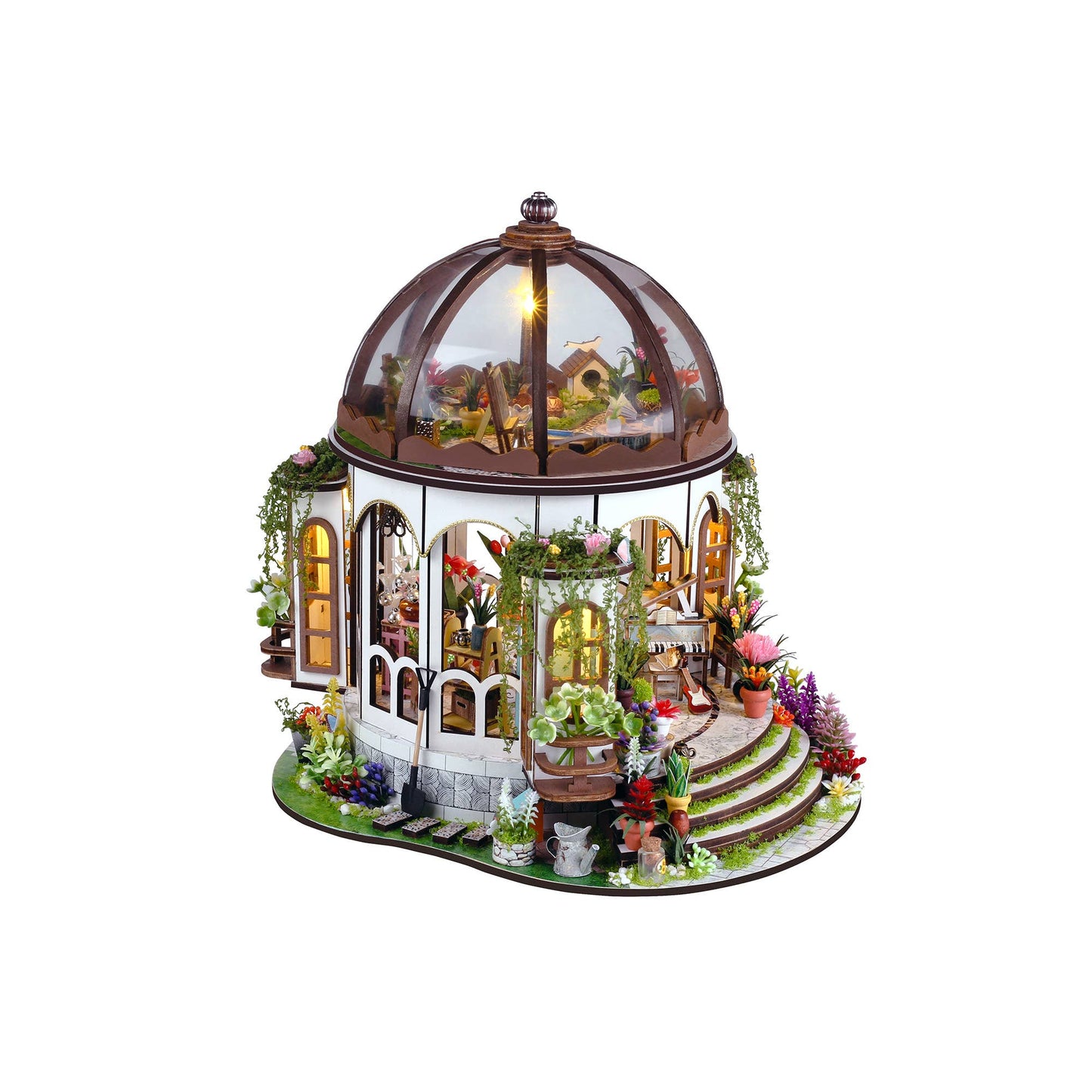 Hands Craft DIY Miniature House Kit: Greenhouse Oasis