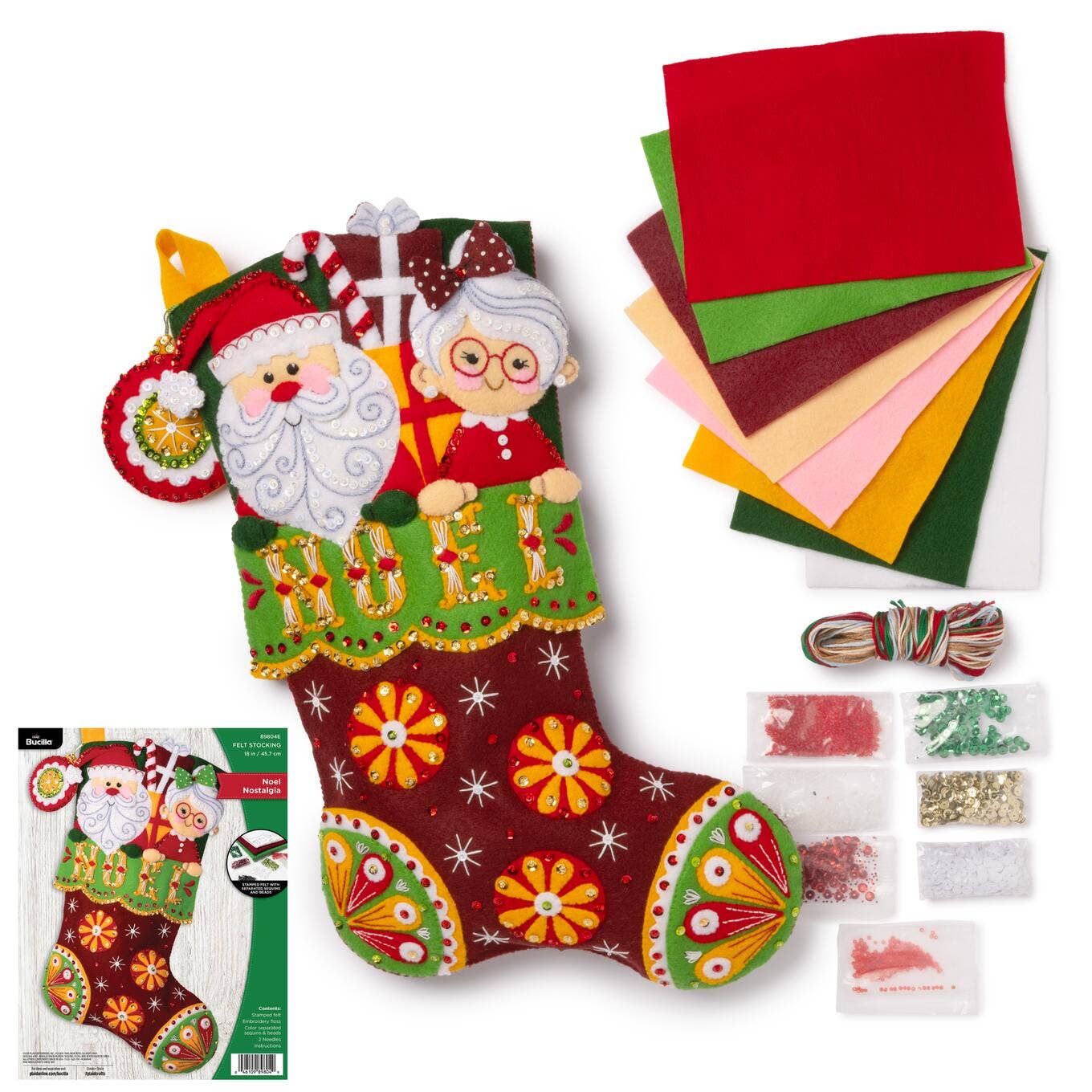 Bucilla® Noel Nostalgia Seasonal Felt Christmas Stocking Kit - 89804E