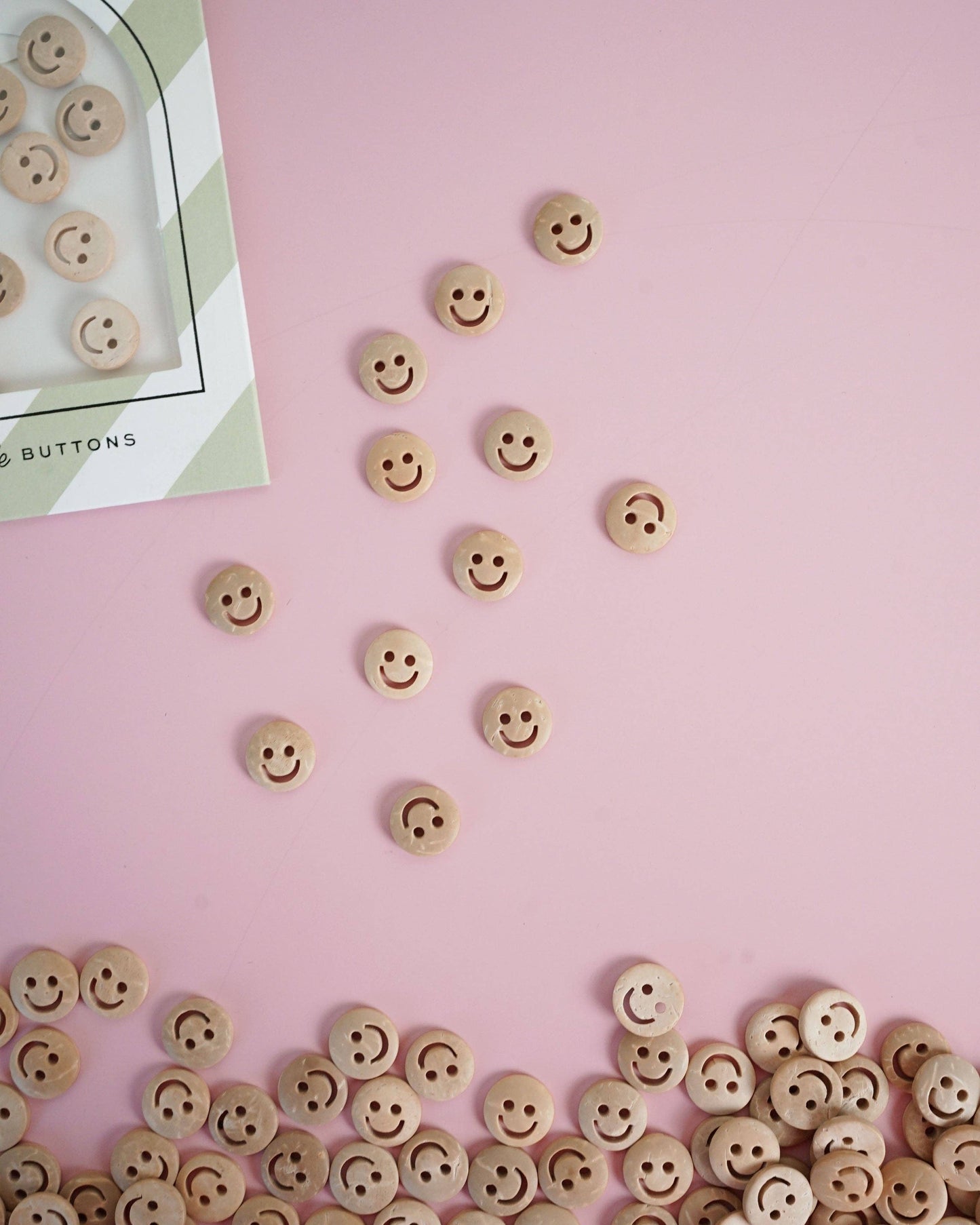 Matchy Matchy Sewing Club - Smiley Face 1/2" Wood Buttons