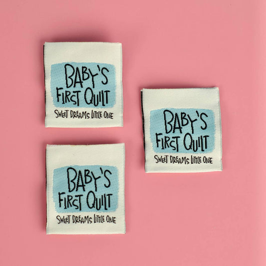 Kati Cupcake - Baby’s First Quilt - Sew in Labels - Blue