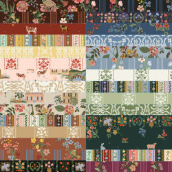 Cotton and Steel - Rifle Paper Co - Gracie - Factory Cut Fat Quarter Bundle