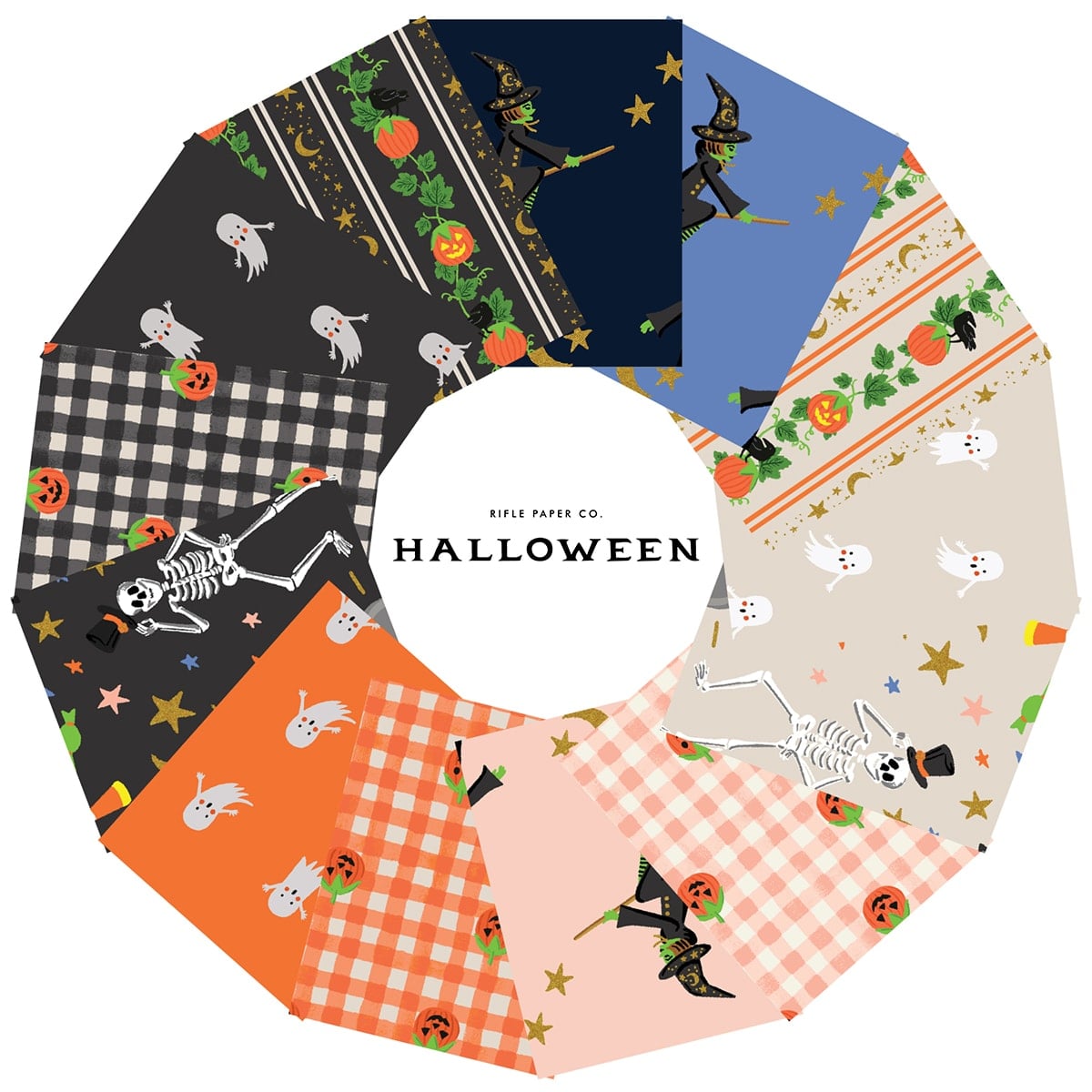 Rifle Paper Co. - Halloween III - Factory Cut 5" Squares Charm Pack - 42 Pieces