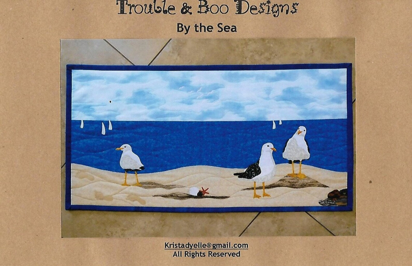 By The Seaside Pillow Pattern By Trouble and Boo