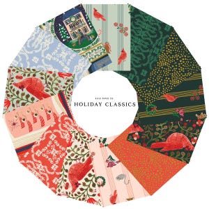 Rifle Paper Co - Holiday Classics V - Factory Cut 10" Squares / 5" Squares / Fat Quarters / 2.5" Strip Rolls - Choose Bundle!