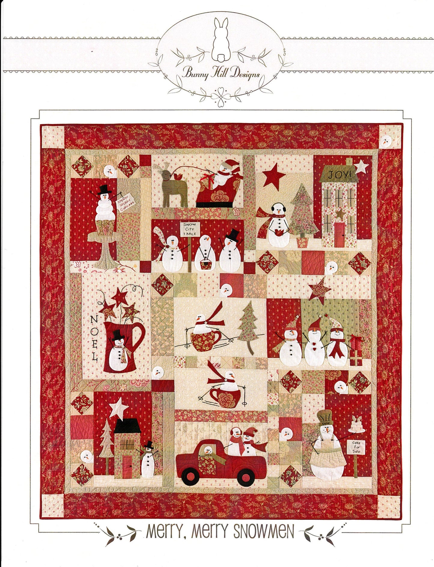 Merry, Merry Snowmen Quilt Pattern - From Bunny Hill Designs