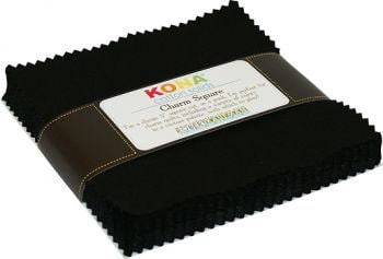 Kona Black Charm Squares - 5 in Squares