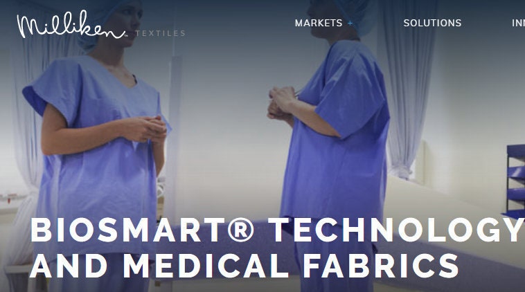 Antimicrobial Fabric - BioSmart® Binds Chlorine to Kill Germs®  Good use for Face Masks- White Fabric
