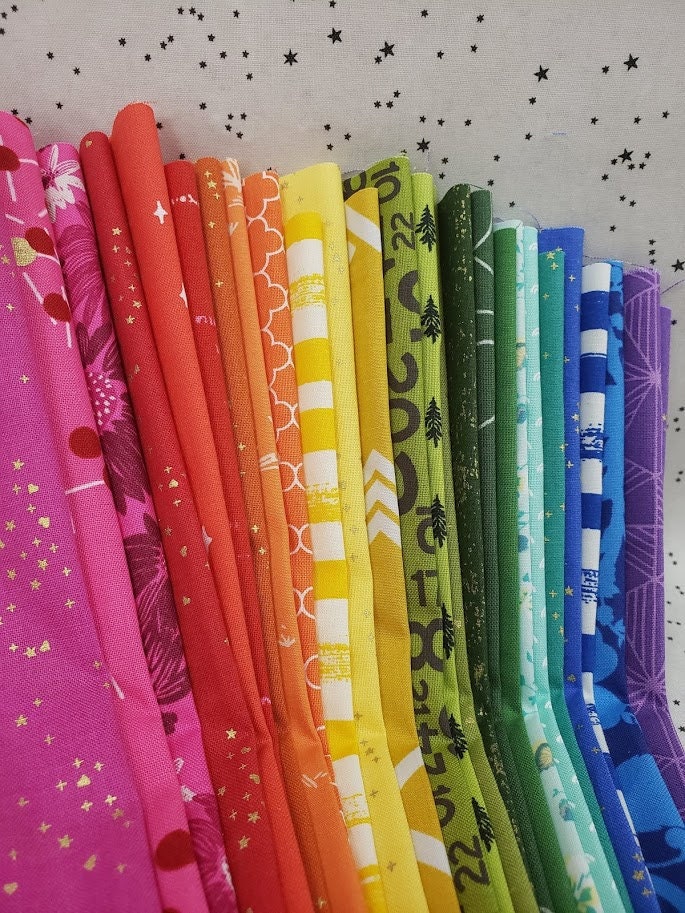Exclusive Lucky Quilt Kit - Throw Size - Pen and Paper patterns - Rainbows, Pots of Gold, St. Patricks Day fun!
